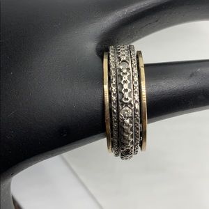 Italian 14k and sterling silver band ring